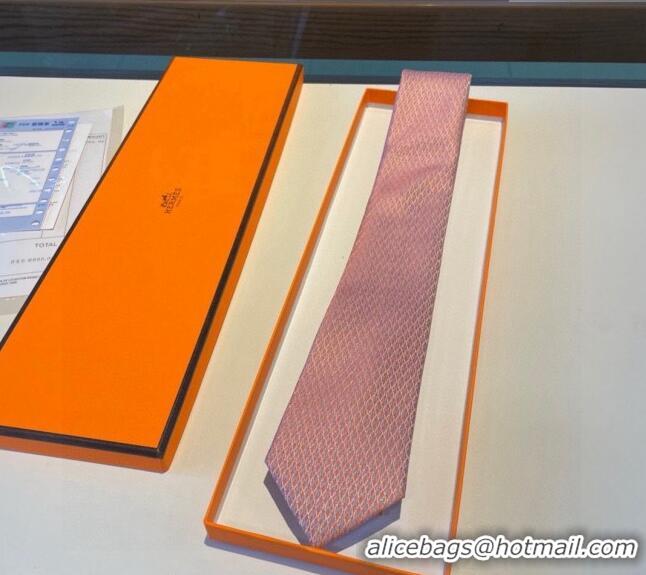 High Quality Hermes Quilted Silk Tie 030401 Orange 2024