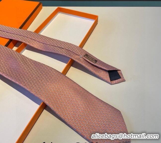 High Quality Hermes Quilted Silk Tie 030401 Orange 2024