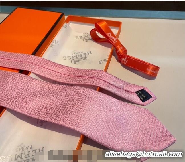 Buy Discount Hermes H Silk Tie 040801 Pink 2024