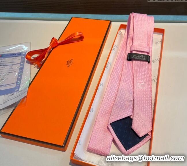 Buy Discount Hermes H Silk Tie 040801 Pink 2024