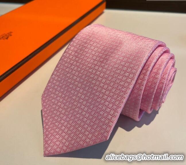 Buy Discount Hermes H Silk Tie 040801 Pink 2024