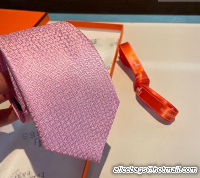 Buy Discount Hermes H Silk Tie 040801 Pink 2024