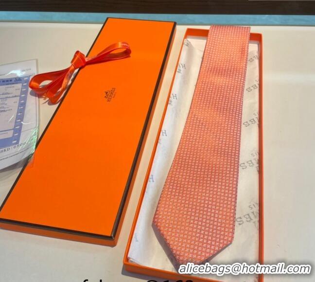 Most Popular Hermes H Silk Tie 040801 Orange 2024