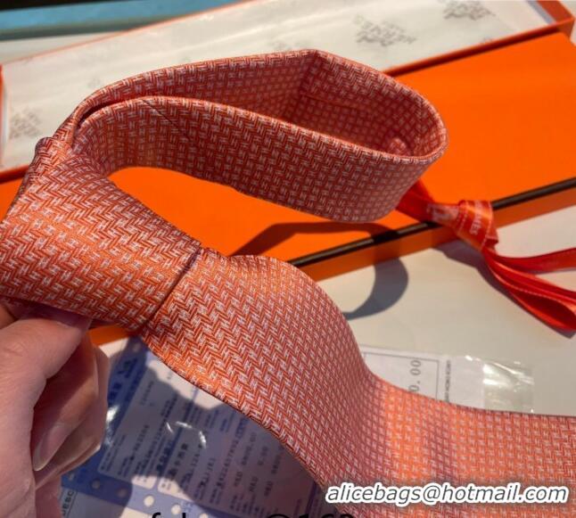 Most Popular Hermes H Silk Tie 040801 Orange 2024