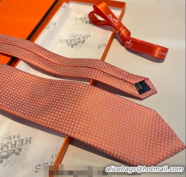 Most Popular Hermes H Silk Tie 040801 Orange 2024