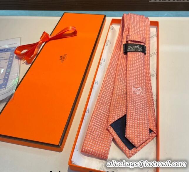 Most Popular Hermes H Silk Tie 040801 Orange 2024