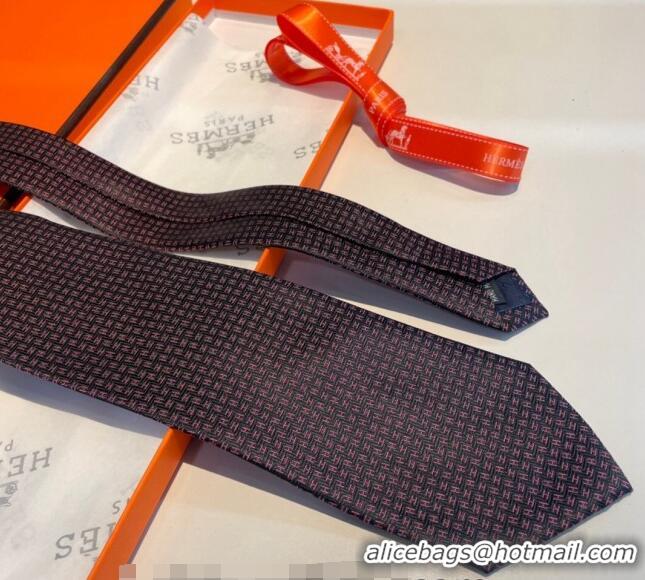 Low Cost Hermes H Silk Tie 040801 Black 2024