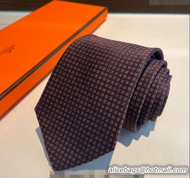 Low Cost Hermes H Silk Tie 040801 Black 2024