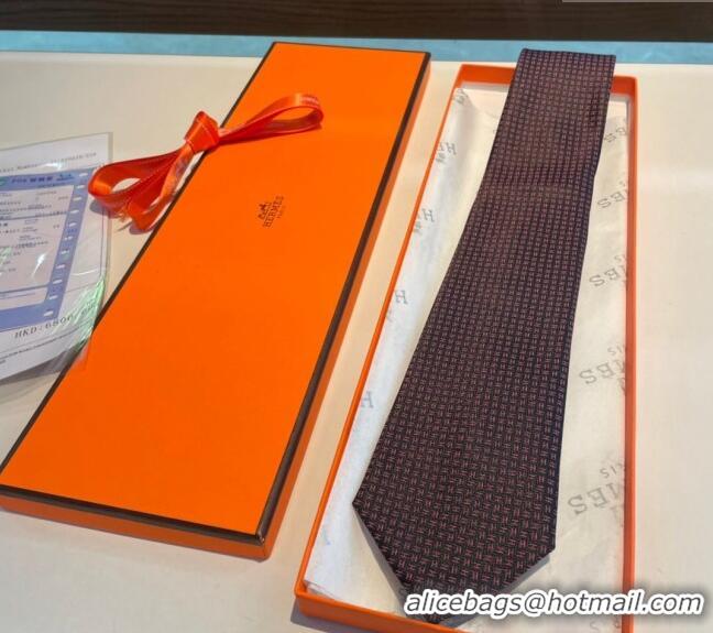 Low Cost Hermes H Silk Tie 040801 Black 2024