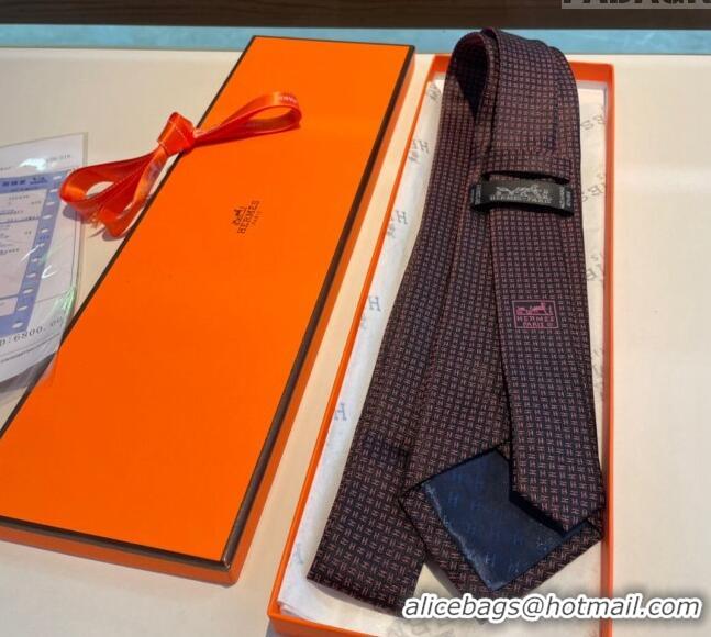 Low Cost Hermes H Silk Tie 040801 Black 2024