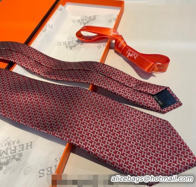 Most Popular Hermes H Silk Tie 040802 Red 2024