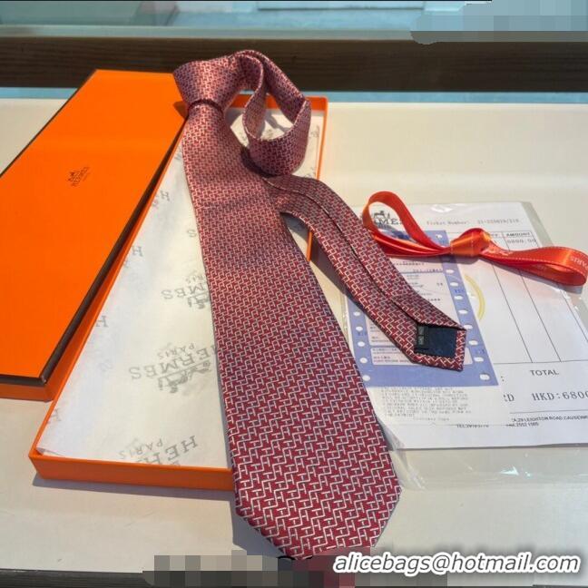 Most Popular Hermes H Silk Tie 040802 Red 2024