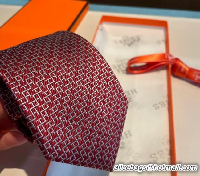 Most Popular Hermes H Silk Tie 040802 Red 2024