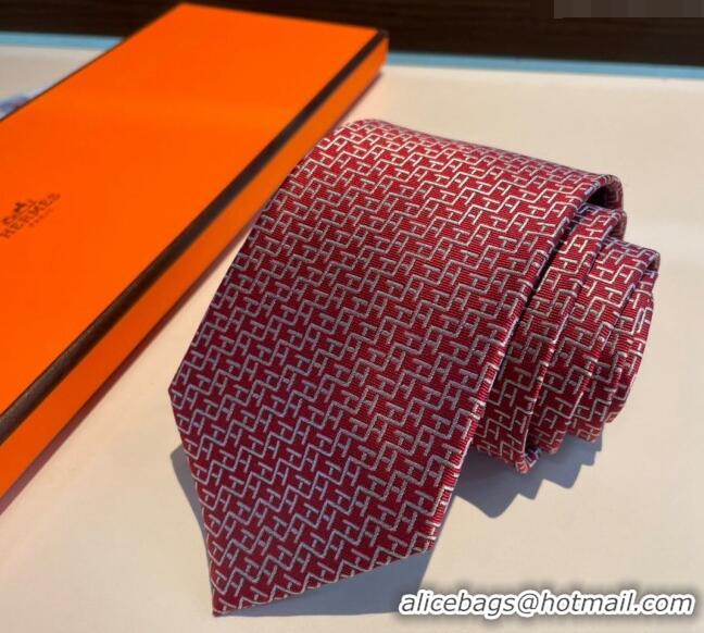 Most Popular Hermes H Silk Tie 040802 Red 2024