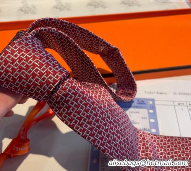 Most Popular Hermes H Silk Tie 040802 Red 2024