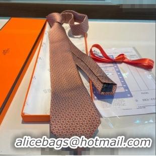 Cheap Classic Hermes H Silk Tie 040802 Orange 2024