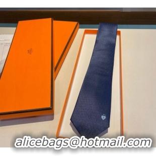 Spot Bulk Hermes Heart Tie 0619 Blue 2024