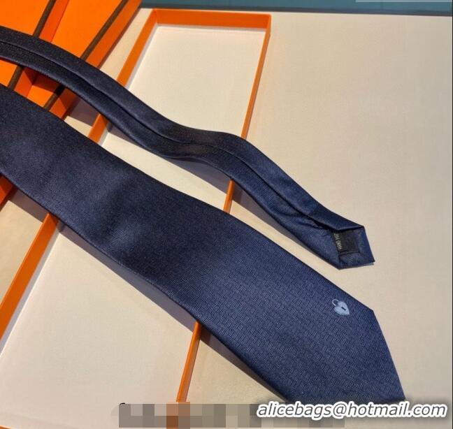 Spot Bulk Hermes Heart Tie 0619 Blue 2024