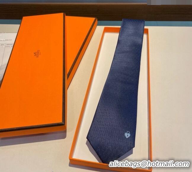 Spot Bulk Hermes Heart Tie 0619 Blue 2024