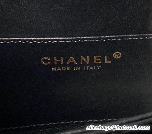 Buy Fashionable Chanel Grained Calfskin Small Flap bag with Top handle AS6262 Black 2024