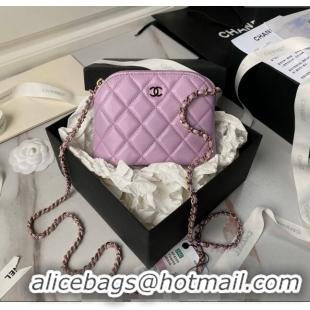 Promotional Chanel Lambskin Clutch with Chain AP4000 Purple 2024