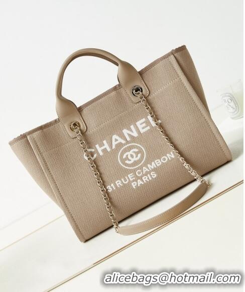 Unique Style Chanel Deauville Mixed Fibers & Calfskin Small Shopping Bag AS3257 Beige/White 2024