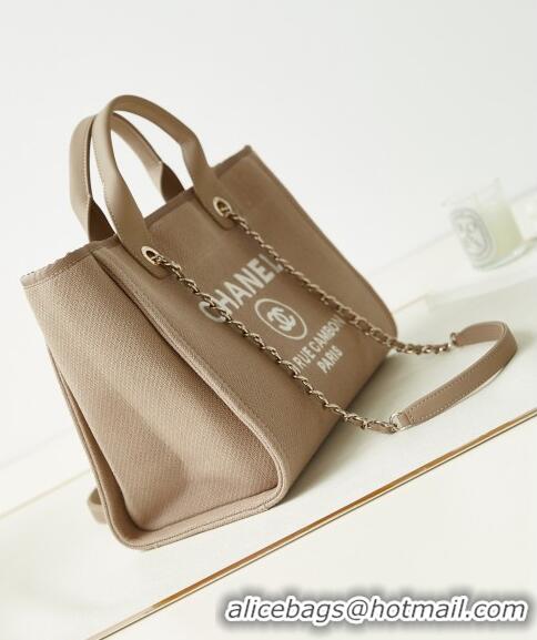 Unique Style Chanel Deauville Mixed Fibers & Calfskin Small Shopping Bag AS3257 Beige/White 2024