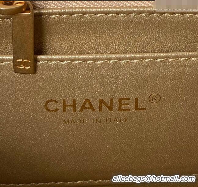 Super Quality Chanel Shiny Lambskin Small Flap Bag with Pearls AS5011 White 2024