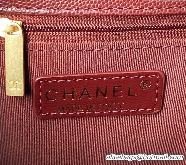 Promotional Chanel Grained Calfskin Small Shopping Bag AS4940 Dark Burgundy 2024