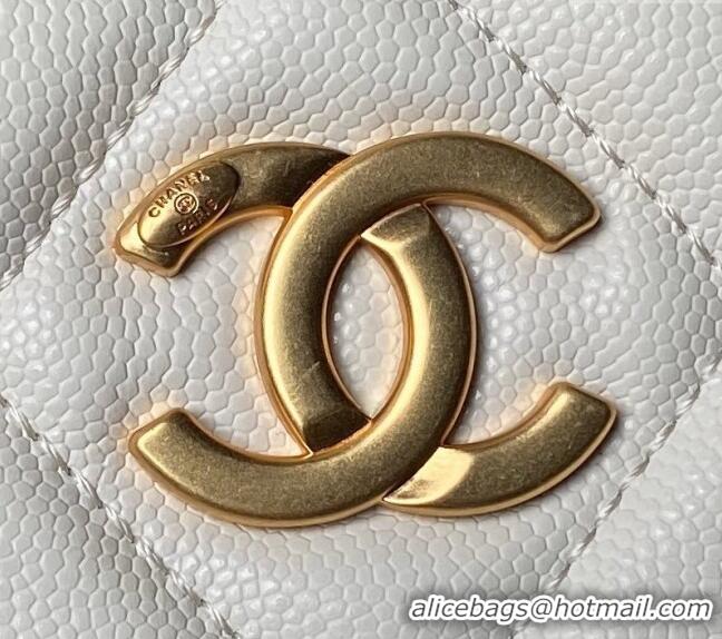 Buy Cheap Chanel Grained Calfskin Small Shopping Bag AS4940 White 2024