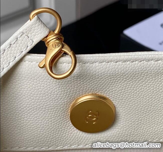 Buy Cheap Chanel Grained Calfskin Small Shopping Bag AS4940 White 2024