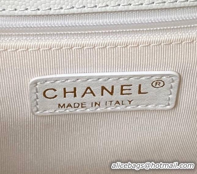 Buy Cheap Chanel Grained Calfskin Small Shopping Bag AS4940 White 2024