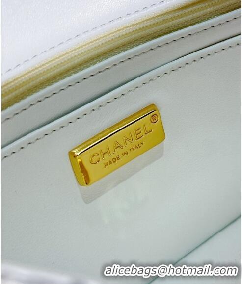 Top Quality Chanel Sequins Mini Classic Flap bag A69900 White 2024