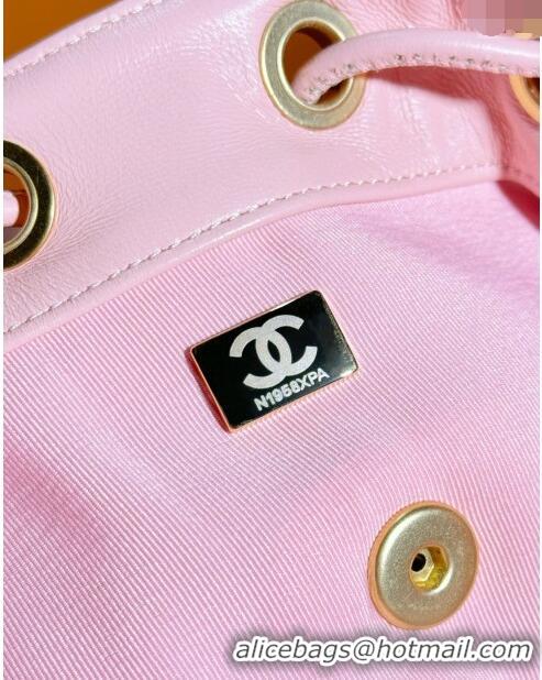 Super Quality Chanel Lambskin Backpack Bag AS4866 Light Pink 2024