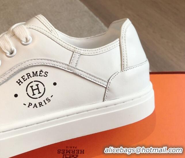 Unique Style Hermes Get Low-top Sneakers in White Calfskin with 