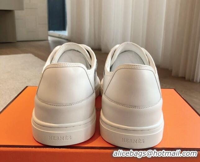 Unique Style Hermes Get Low-top Sneakers in White Calfskin with 