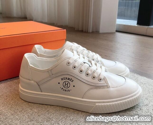 Unique Style Hermes Get Low-top Sneakers in White Calfskin with 