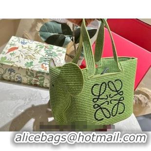 Promotional Loewe Elephant Straw Tote Bag 0709 Green 2024