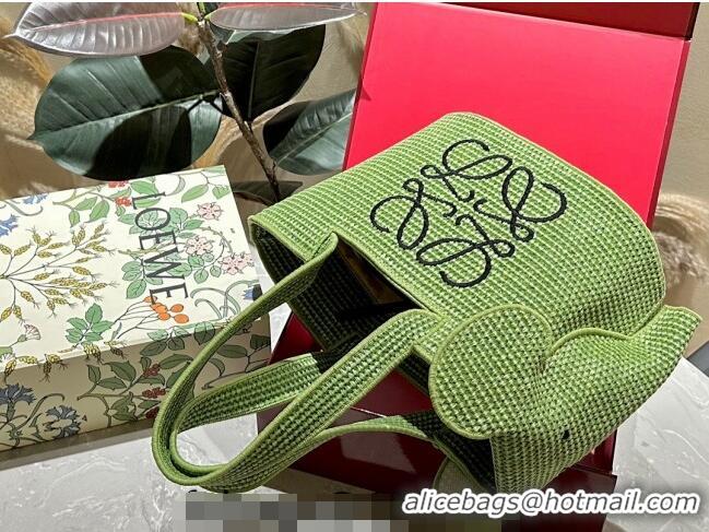 Promotional Loewe Elephant Straw Tote Bag 0709 Green 2024