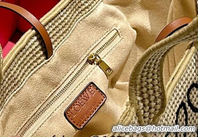 Good Taste Loewe Elephant Straw Tote Bag 0709 Khaki 2024