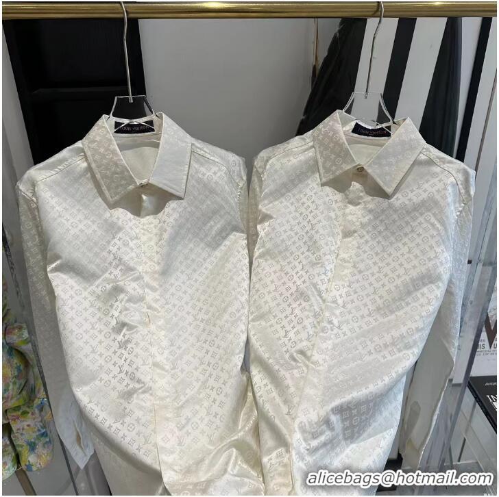 Super Quality Louis Vuitton Monogram Long-Sleeved Silk Shirt 1AFJUD