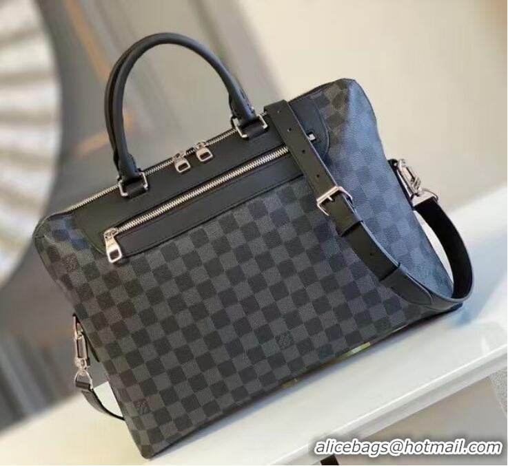 Hot Style Louis Vuitton Damier Canvas Porte-Documents Jour Bag N48260 Black