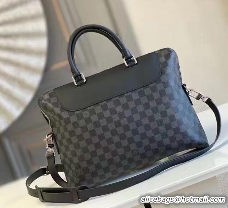 Hot Style Louis Vuitton Damier Canvas Porte-Documents Jour Bag N48260 Black