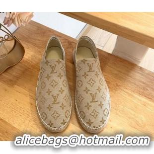 Cheap Price Louis Vuitton Espadrilles Flat i Monogram Denim Beige 703106