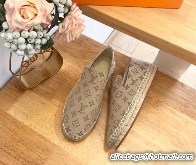 Cheap Price Louis Vuitton Espadrilles Flat i Monogram Denim Beige 703106