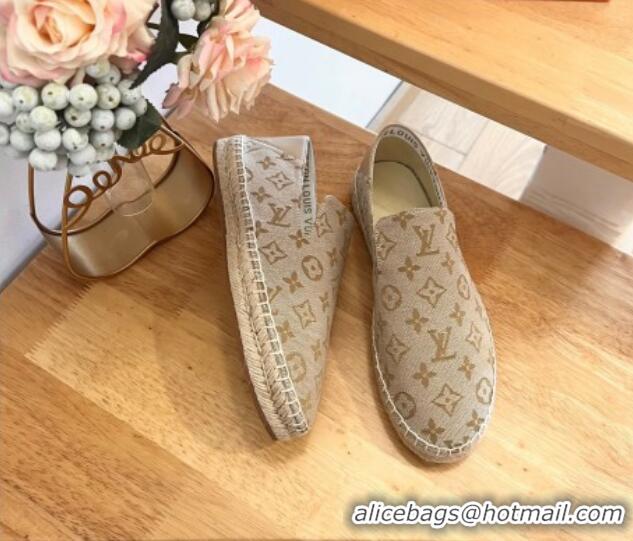 Cheap Price Louis Vuitton Espadrilles Flat i Monogram Denim Beige 703106