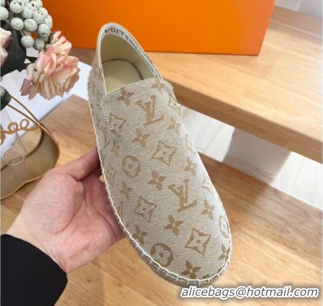 Cheap Price Louis Vuitton Espadrilles Flat i Monogram Denim Beige 703106