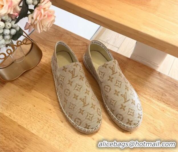 Cheap Price Louis Vuitton Espadrilles Flat i Monogram Denim Beige 703106