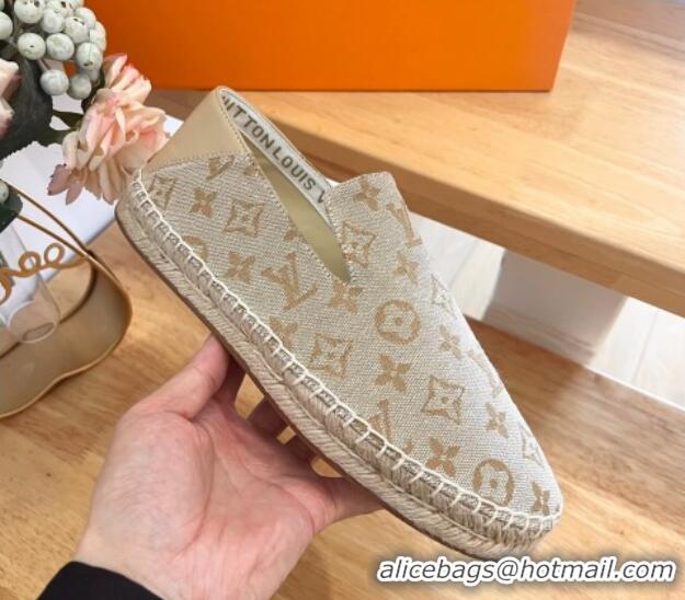 Cheap Price Louis Vuitton Espadrilles Flat i Monogram Denim Beige 703106