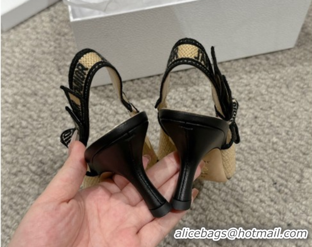 Durable Dior J'Adior Slingback Pumps 6.5cm in Beige Yellow Straw 604041